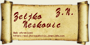 Željko Nešković vizit kartica
